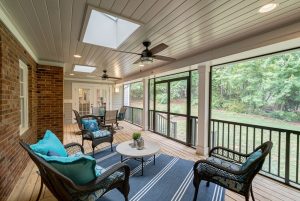 4200 Chelmsford Lane screened porch with skylights
