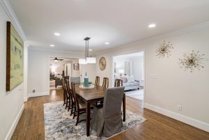 4200 Chelmsford dining room offers seating for 16-20. Bullard Realty Group